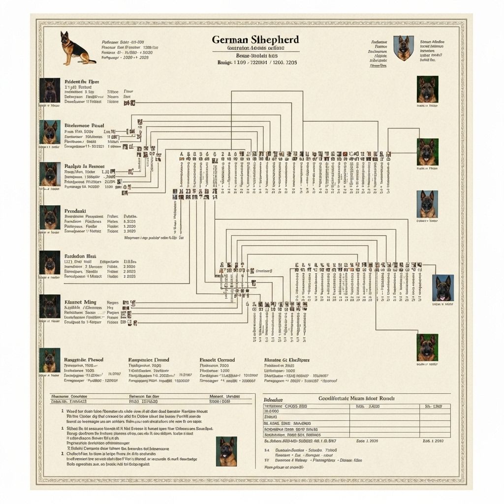 German Shepherd pedigree chart showing bloodlines and ancestry
