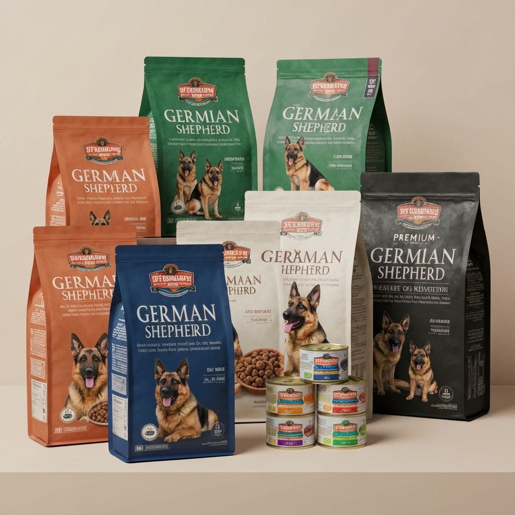 Selection of high-quality dog food options for German Shepherds